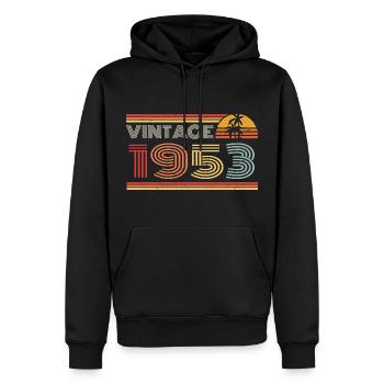 1953 Limited Edition Geburtstag Outfit 1953 vintag - Männer Premium Bio Hoodie - Schwarz - Vorne - Nico (187cm)