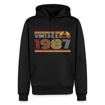 1987 Limited Edition Geburtstag Outfit 1987 vintag - Männer Premium Bio Hoodie - Schwarz - Vorne - Nico (187cm)