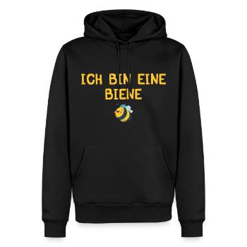Ich bin ein Biene - Männer Premium Bio Hoodie - Schwarz - Vorne - Nico (187cm)