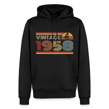 1958 Limited Edition Geburtstag Outfit 1958 vintag - Männer Premium Bio Hoodie - Schwarz - Vorne - Nico (187cm)
