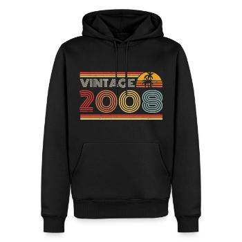2008 Limited Edition Geburtstag Outfit 2008 vintag - Männer Premium Bio Hoodie - Schwarz - Vorne - Nico (187cm)