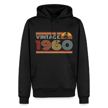 1960 Limited Edition Geburtstag Outfit 1960 vintag - Männer Premium Bio Hoodie - Schwarz - Vorne - Nico (187cm)