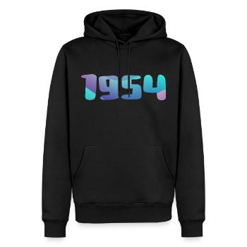 1954 Geburtstagsgeschenk Vintage 1954 Retro 1954 - Männer Premium Bio Hoodie - Schwarz - Vorne - Nico (187cm)