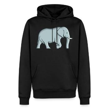 Elephant Elephant Trunk Safari Tusks Safari - Men’s Premium Organic Hoodie - black - Front - Nico (187cm)
