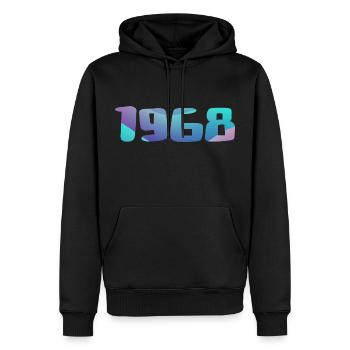 1968 Geburtstagsgeschenk Vintage 1968 Retro 1968 - Männer Premium Bio Hoodie - Schwarz - Vorne - Nico (187cm)