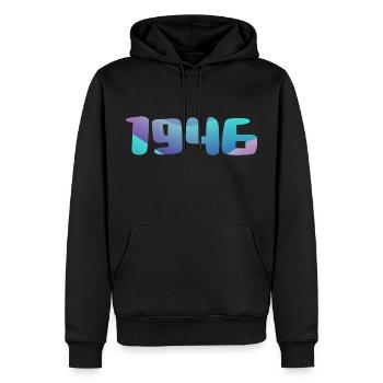 1946 Fødselsdagsgave Vintage 1946 Retro 1946 - Herre Premium økologisk hoodie - sort - Foran - Nico (187cm)