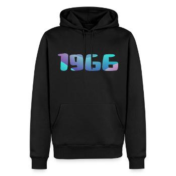 1966 Geburtstagsgeschenk Vintage 1966 Retro 1966 - Männer Premium Bio Hoodie - Schwarz - Vorne - Nico (187cm)