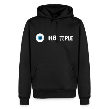 I Hate People - Funny Design - Männer Premium Bio Hoodie - Schwarz - Vorne - Nico (187cm)