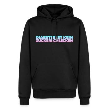 Diabetes ist kein Zuckerschlecken - Männer Premium Bio Hoodie - Schwarz - Vorne - Nico (187cm)