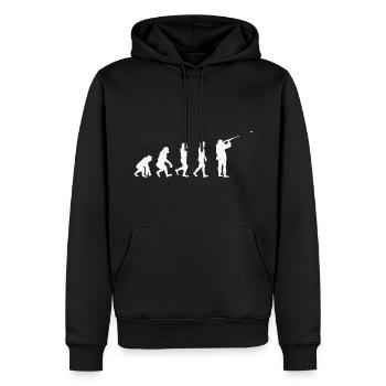 Tontaubenschießen Tontauben Evolution - Männer Premium Bio Hoodie - Schwarz - Vorne - Nico (187cm)