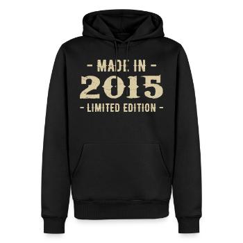 Vintage 2015 Édition Limitée Cadeau 2015 - Sweat à capuche Premium bio Homme - noir - Devant - Nico (187cm)