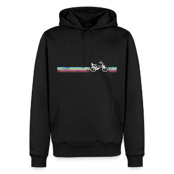 Bonanzarad Fahrad Retro - Sweat à capuche Premium bio Homme - noir - Devant - Nico (187cm)