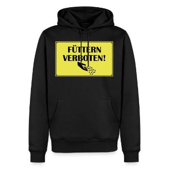 Fuettern verboten - Männer Premium Bio Hoodie - Schwarz - Vorne - Nico (187cm)
