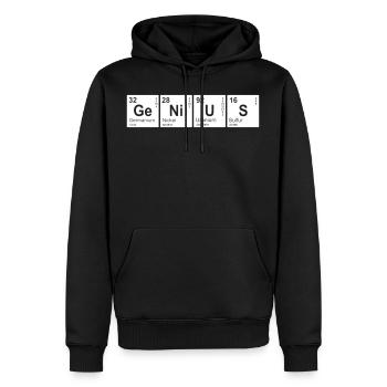Genius Genius Tableau périodique élément chimiste - Sweat à capuche Premium bio Homme - noir - Devant - Nico (187cm)