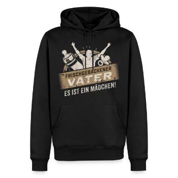 Frischgebackener Vater Mädchen Farset 2 - Geschenk - Männer Premium Bio Hoodie - Schwarz - Vorne - Nico (187cm)