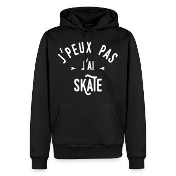 j'peux pas j'ai skate - Sweat à capuche Premium bio Homme - noir - Devant - Nico (187cm)