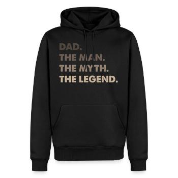 Meilleur papa. Papa de l'année. Des cadeaux pour les papas Super Papa - Sweat à capuche Premium bio Homme - noir - Devant - Nico (187cm)