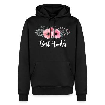 Beste Tante Geschenke für neue Tante. Beste Tante aller Zeiten. - Männer Premium Bio Hoodie - Schwarz - Vorne - Nico (187cm)