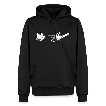 KETTENSA GE DE NOËL EN BOIS FO IRST - Sweat à capuche Premium bio Homme - noir - Devant - Nico (187cm)