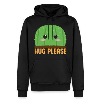 Umarm Mich Bitte Kaktus - Männer Premium Bio Hoodie - Schwarz - Vorne - Nico (187cm)