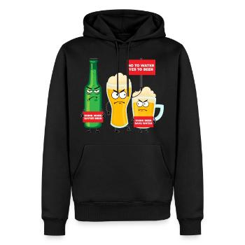 Save Water Drink Beer - Men’s Premium Organic Hoodie - black - Front - Nico (187cm)