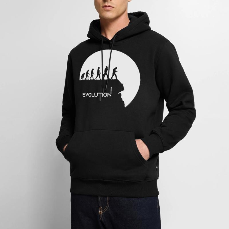 Evolution Smartphone Generation Zero Y Geschenk Männer Premium Bio Hoodie