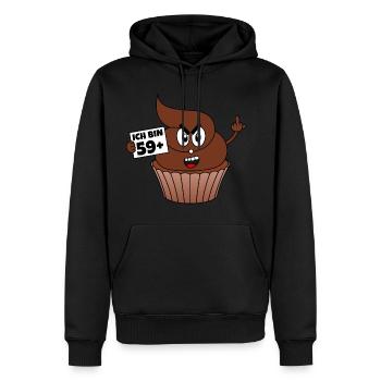 60. Geburtstag Kackcake Ich bin 59+1 Geschenk - Männer Premium Bio Hoodie - Schwarz - Vorne - Nico (187cm)