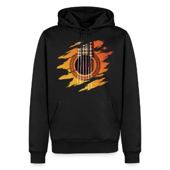 Guitare classique Art - Sweat à capuche Premium bio Homme - noir - Devant - Nico (187cm)