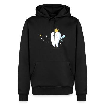 La petite souris - Sweat à capuche Premium bio Homme - noir - Devant - Nico (187cm)