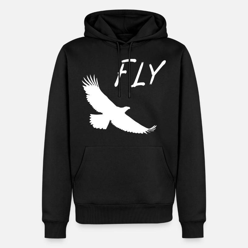 aigle - Sweat à capuche Premium bio Homme - noir