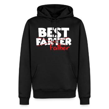 Cadeau drôle pour le papa papa papa humour - Sweat à capuche Premium bio Homme - noir - Devant - Nico (187cm)