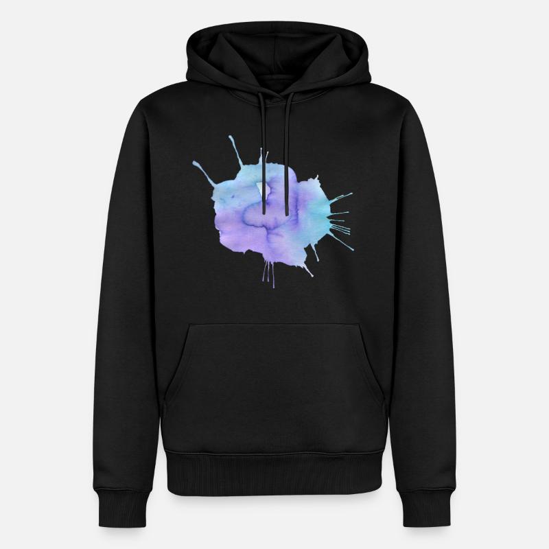 farbklecks - Sweat à capuche Premium bio Homme - noir