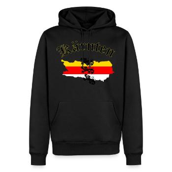 Kärnten - Männer Premium Bio Hoodie - Schwarz - Vorne - Nico (187cm)