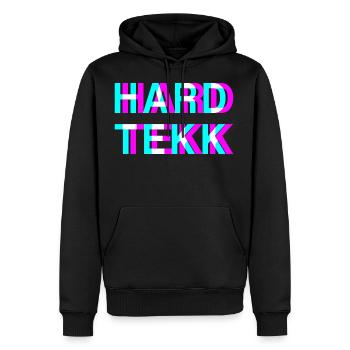 Hardtekk - Tekk - Techno - Techno music - Rave - Männer Premium Bio Hoodie - Schwarz - Vorne - Nico (187cm)