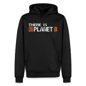 Il n'y a pas de planète B - Sweat à capuche Premium bio Homme - noir - Devant - Nico (187cm)