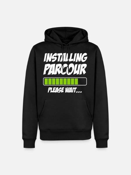 Installing - Männer Premium Bio Hoodie - Schwarz