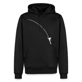 Skifahrer - Männer Premium Bio Hoodie - Schwarz - Vorne - Nico (187cm)