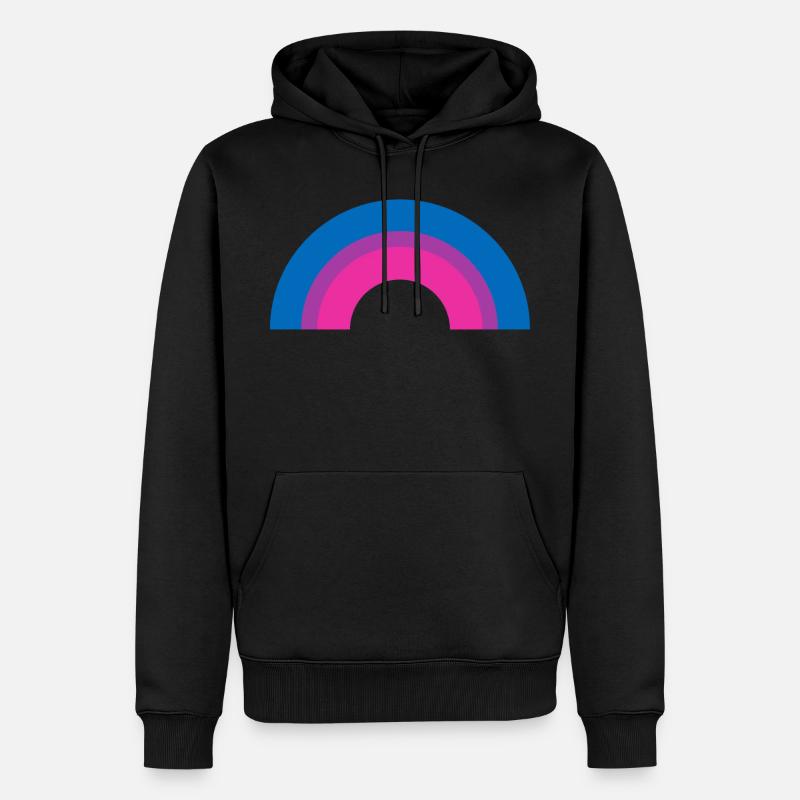 Bisexueller Stolz-Flaggen-Regenbogen - Männer Premium Bio Hoodie - Schwarz