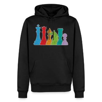 chess - Men’s Premium Organic Hoodie - black - Front - Nico (187cm)