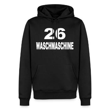 26 Dart Darts Waschmaschine - Männer Premium Bio Hoodie - Schwarz - Vorne - Nico (187cm)