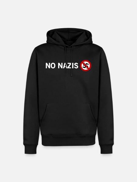Pas de nazis - Sweat à capuche Premium bio Homme - noir