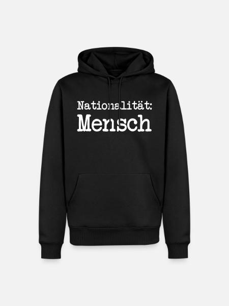 Anti Nazi Spruch - Männer Premium Bio Hoodie - Schwarz