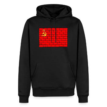 Russie URSS drapeau de l'Union soviétique drapeau - Sweat à capuche Premium bio Homme - noir - Devant - Nico (187cm)
