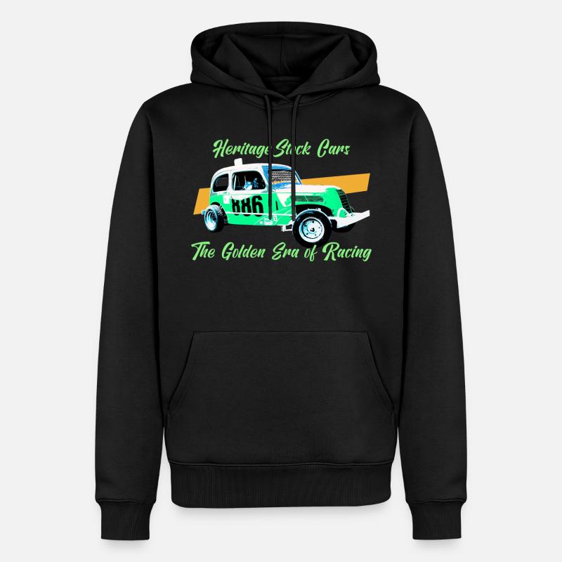 Courses de stock car - Sweat à capuche Premium bio Homme - noir