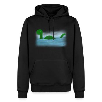 Das Loch Nessie Monster - Männer Premium Bio Hoodie - Schwarz - Vorne - Nico (187cm)
