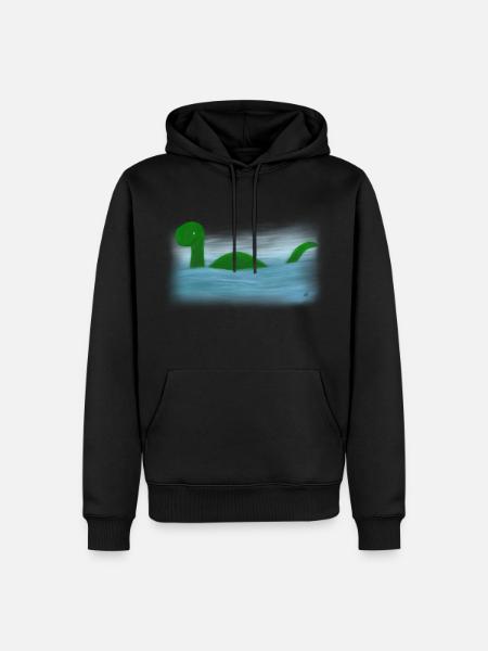 Das Loch Nessie Monster - Männer Premium Bio Hoodie - Schwarz