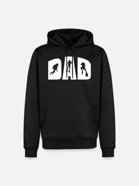 Diving dad - Men’s Premium Organic Hoodie - black