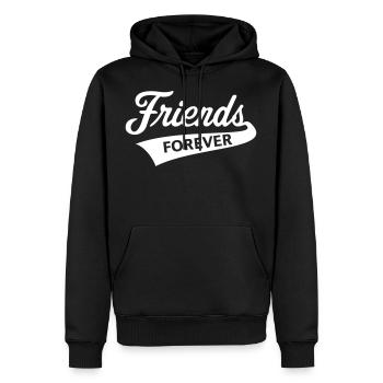 Friends Forever (Friendship / Best Buddies) - Männer Premium Bio Hoodie - Schwarz - Vorne - Nico (187cm)