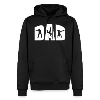 Breakdance Breakdancer Papa - Männer Premium Bio Hoodie - Schwarz - Vorne - Nico (187cm)