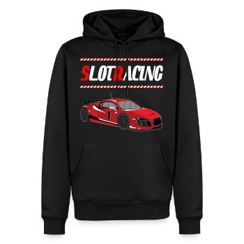 Cadeau de passe-temps de course de voiture de course de voiture de fente - Sweat à capuche Premium bio Homme - noir - Devant - Nico (187cm)